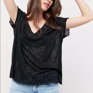 Project Social T Textured-Knit V Neck